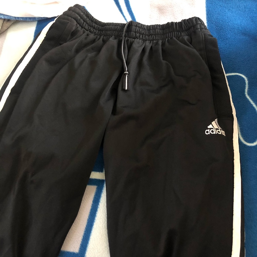 Adidas men sweats soccer taper skinny small